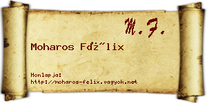 Moharos Félix névjegykártya